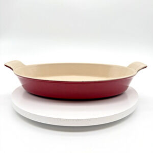 Le Creuset Red Au Gratin Casserole Dish #24 11" x 7"x 2"